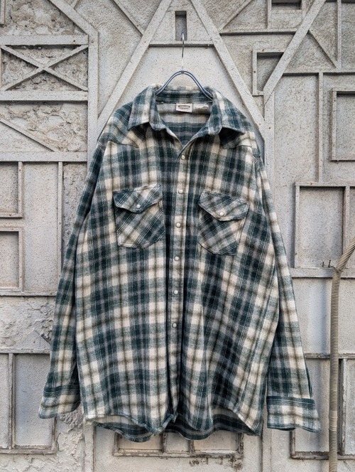 "FIVE BROTHERS" ombré check flannel shirt