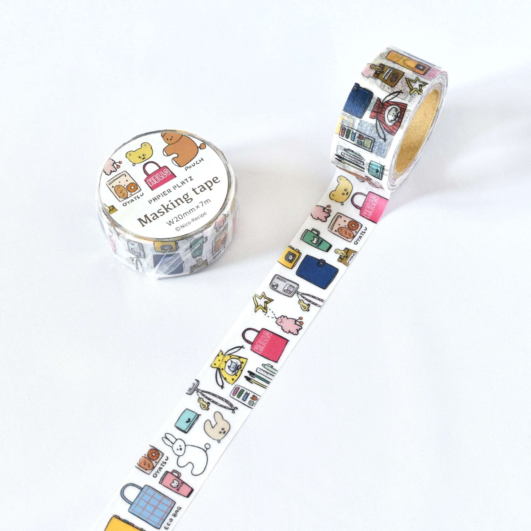 Nico-Recipe ニコレシピ マスキングテープ 1個　スタンプ2個 Nico-Recipe マスキングテープ | SUNNY SUNDAY ONLINE SHOP