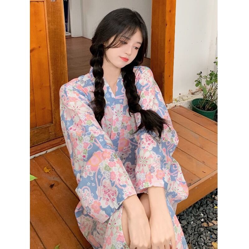 きものフローラルドレス オータムレッドスタイルロングスカート 秋物 花柄 萌量不足33138106452