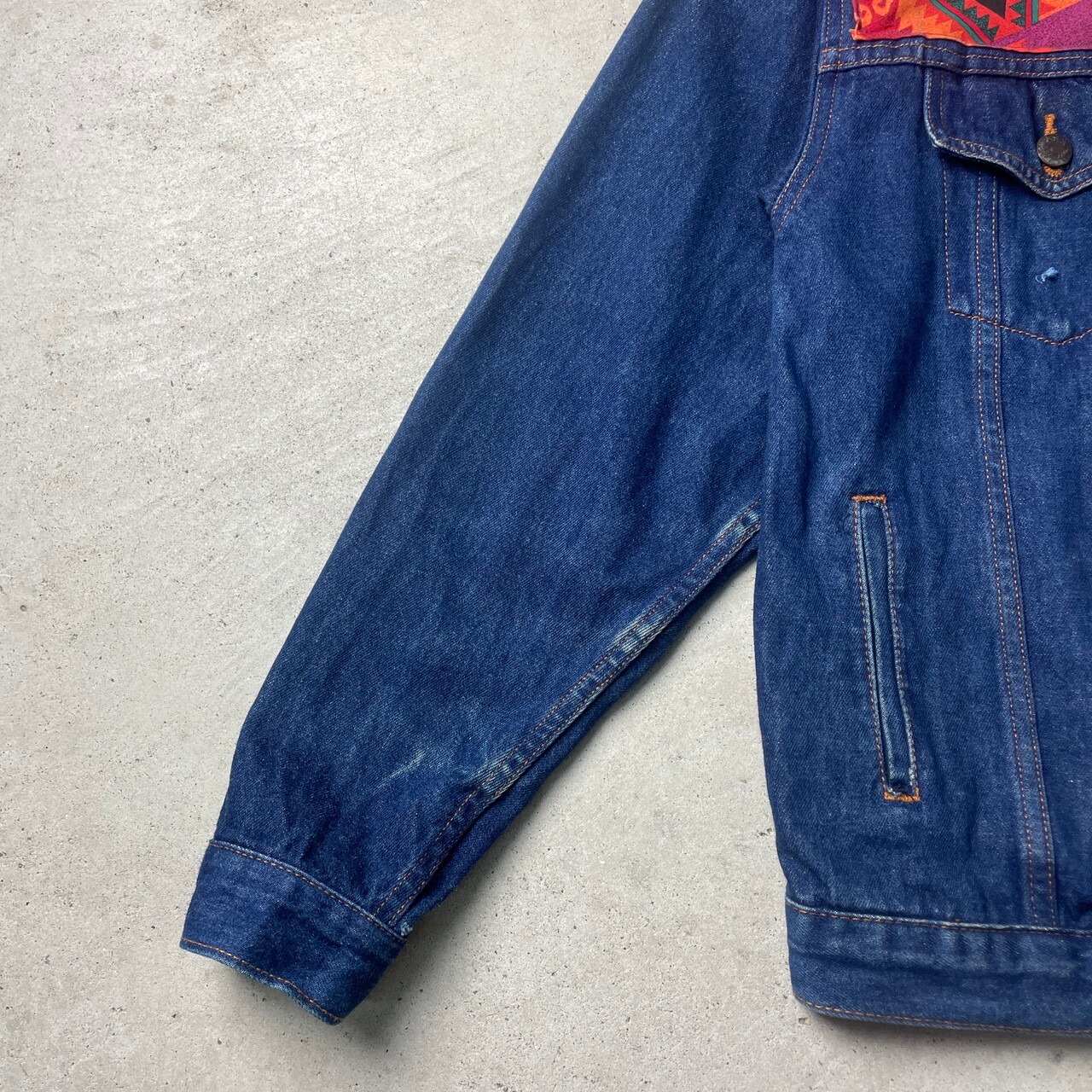 90年代 OUTERGEAR リメイク ネイティブ柄 デニムジャケット レディース 