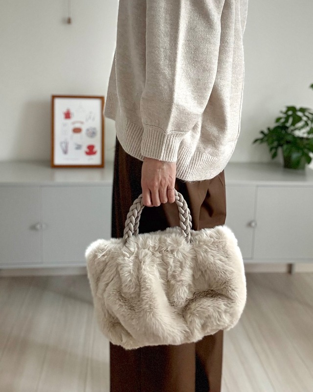 フェイクファートートバッグ