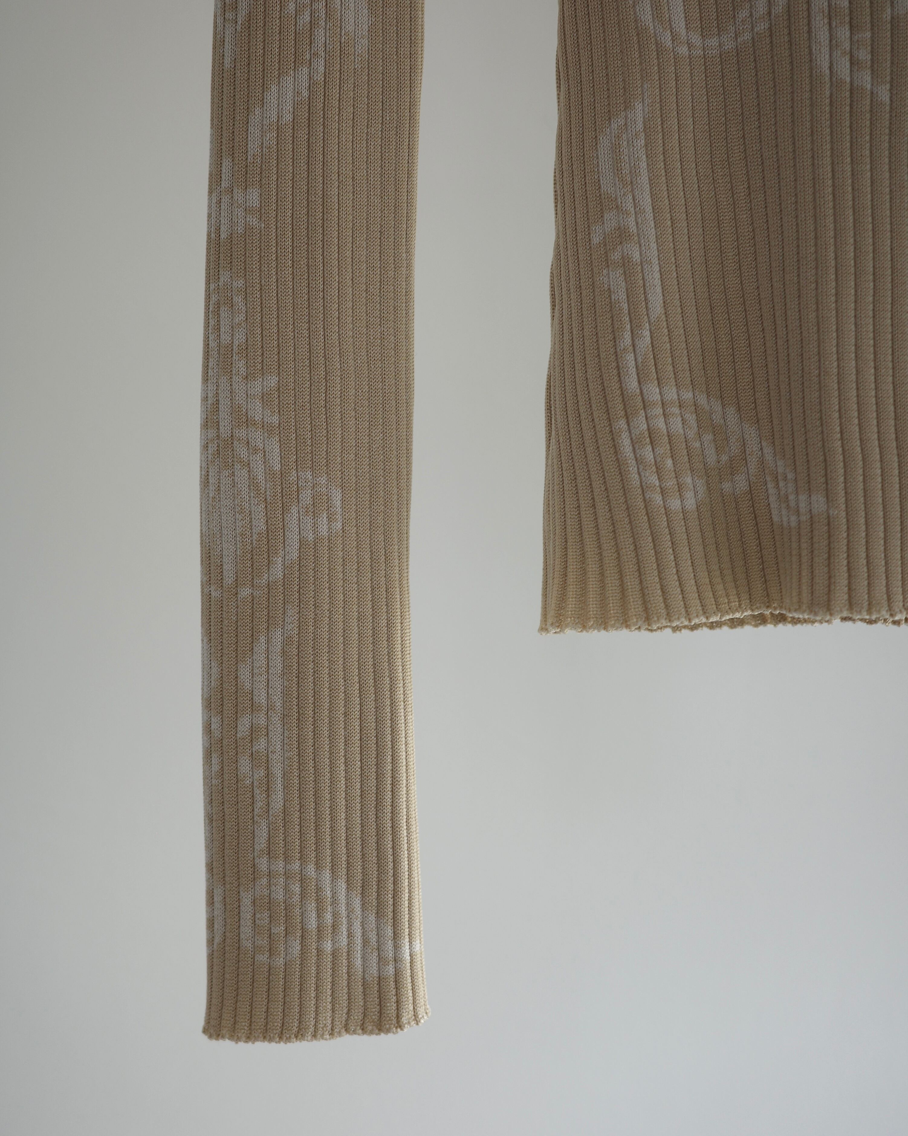 FETICO / DAMASK PATTERN RIB KNIT TOP | LA VILLA ROUGE