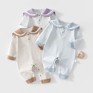 【BABY】セーラーボーダーオールインワン