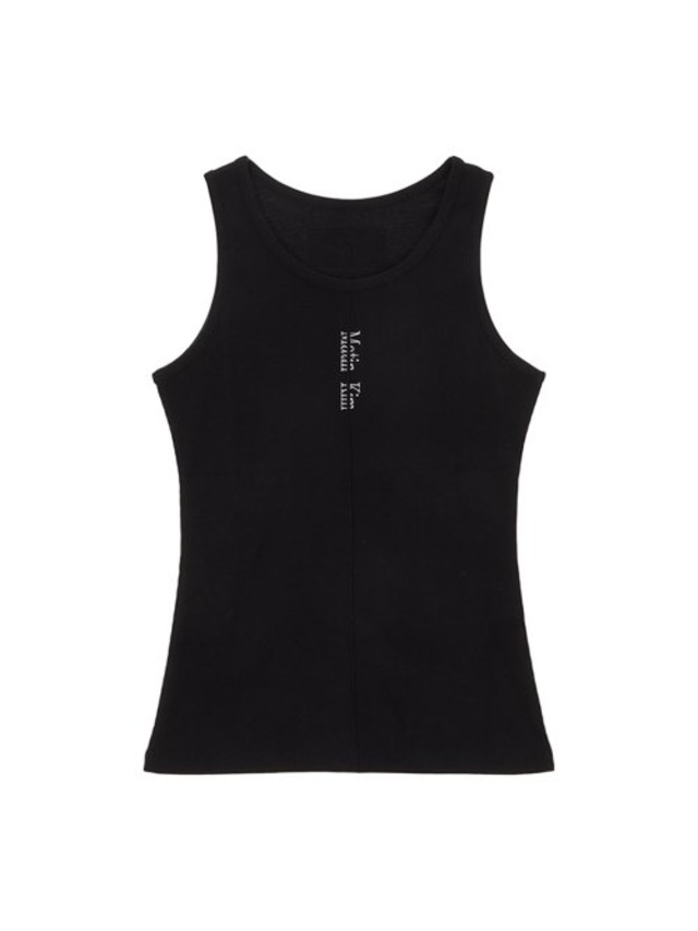 [MATIN KIM] PINTUCK SLEEVELESS TOP IN BLACK