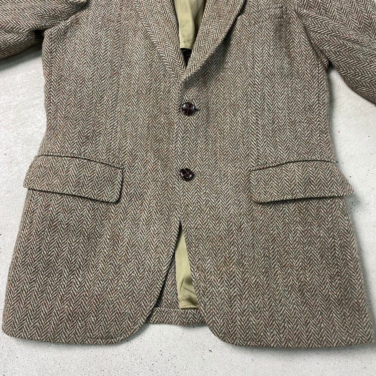 80年代 USA製 HARRIS TWEED ハリスツイード ウールテーラード 