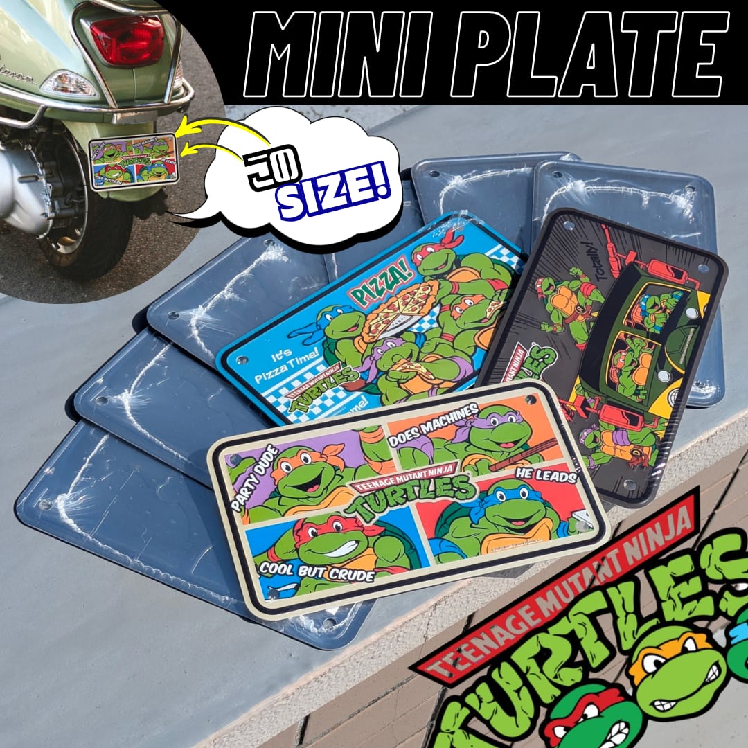 【 BIKER CM PLATE / ミニプレート 】Teenage Mutant Ninja Turtles ( ティーンエイジ ミュータント ニンジャ タートルズ ) / CM PLATE / CMプレート / ライセンスプレート 〚アメリカン雑貨 アメトイ〛