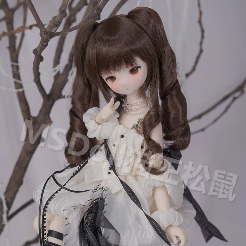 ツインテール セットウィッグ BJD 1/3 かつら 耐熱 ヘッド パーツ 球体