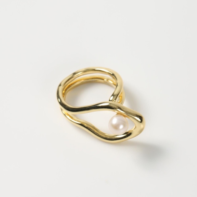 【silver/gold】Stickout peal Ring
