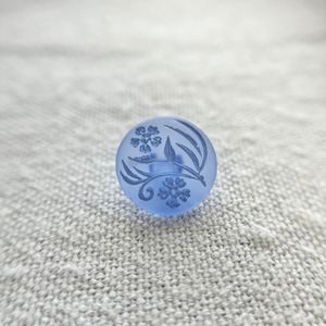 ブルー 2輪フラワー 13mm