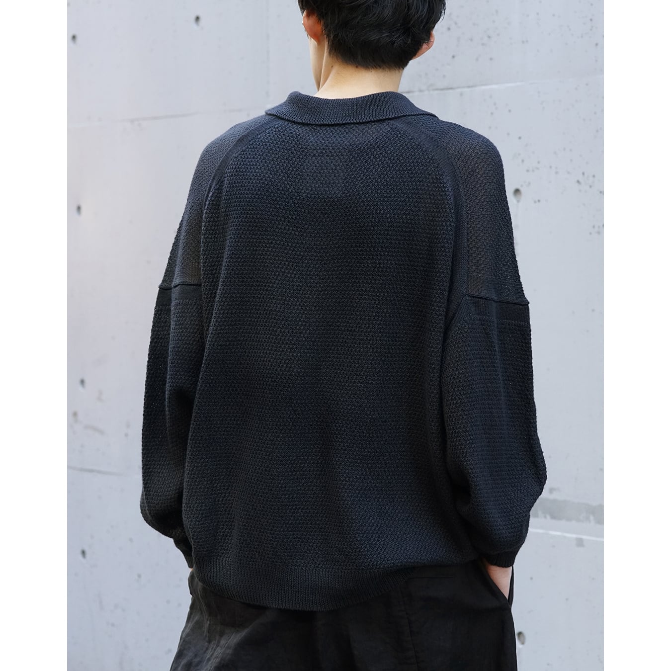 The Viridi-anne] (ザヴィリディアン) VI-3978-07 LINEN BUTTON POLO