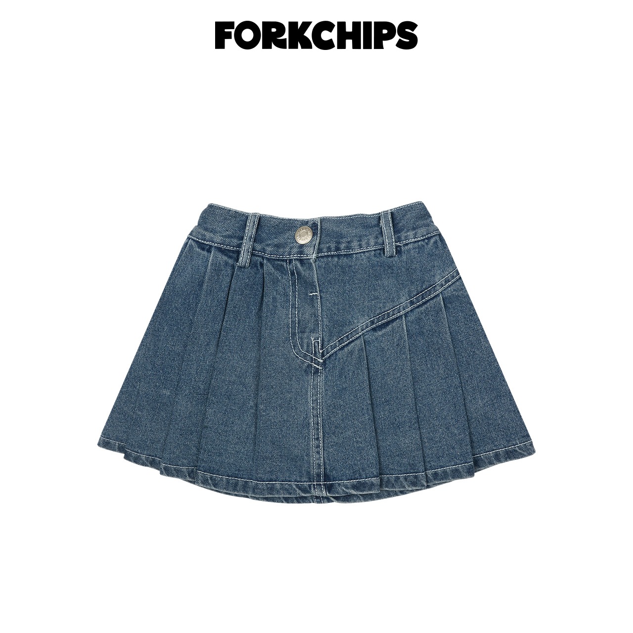 [FORKCHIPS] Flip Denim Skirt (JS/JM/JL/JXL) / [포크칩스] 플립데님스커트 (JS/JM/JL/JXL)