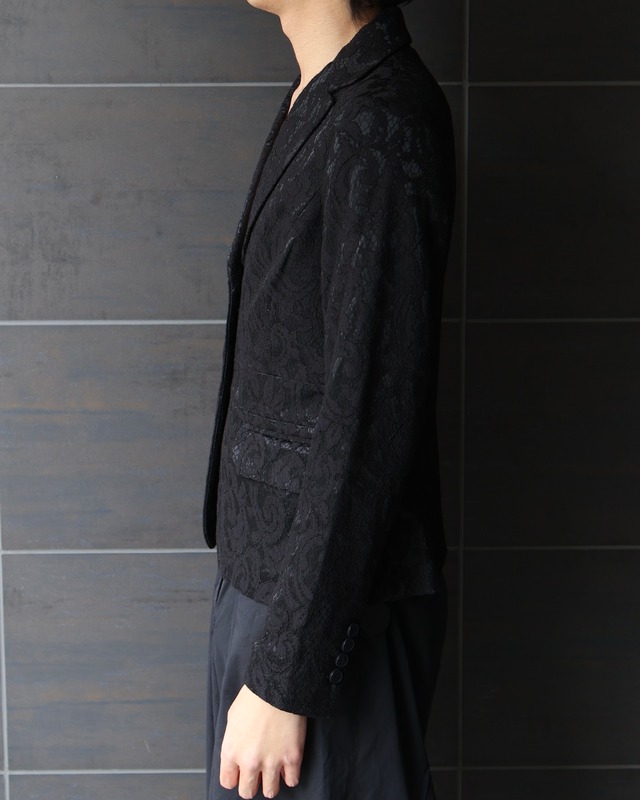 Lace design single tailored jacket