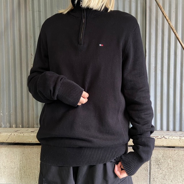 TOMMY HILFIGER トミーヒルフィガー ハーフジップ コットンニット 