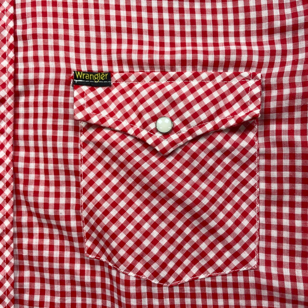 70年代 USA製 Wrangler ラングラー ギンガムチェックシャツ ウエスタン 