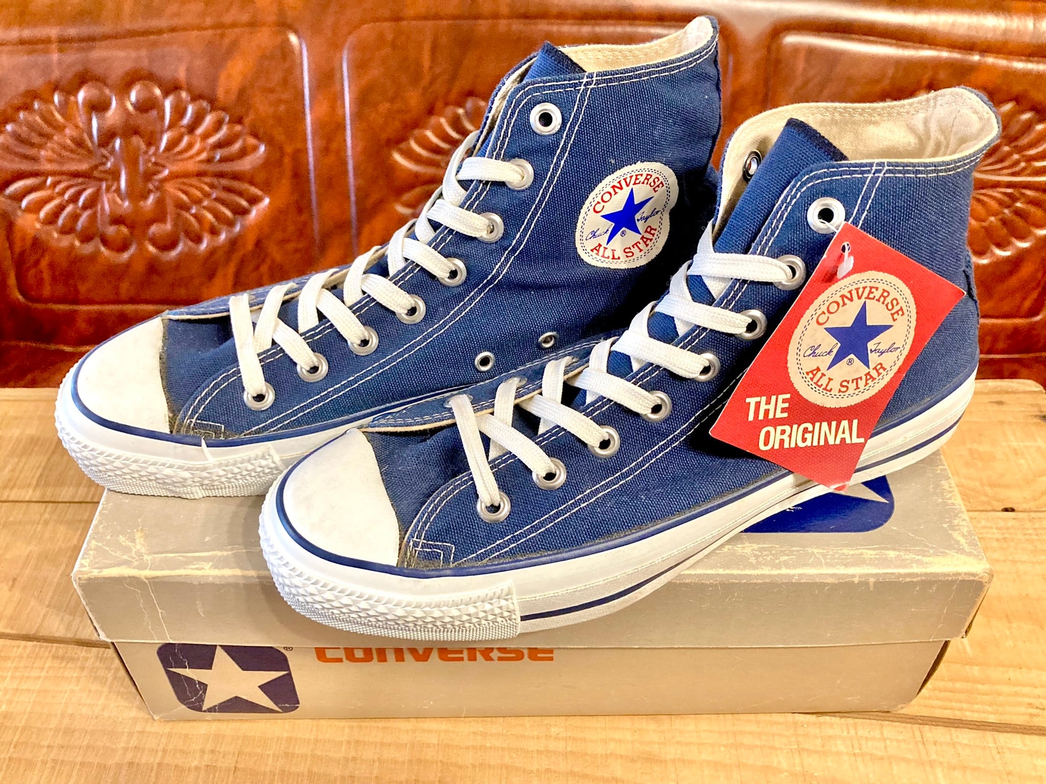 converse（コンバース） ALL STAR Hi （オールスター）ネイビー 8 26.5cm 80s 銀箱 USA あて布有り 228 |  freestars