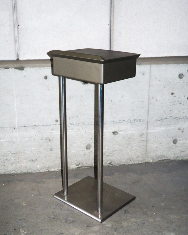 okamura stainless steel table with a shelf