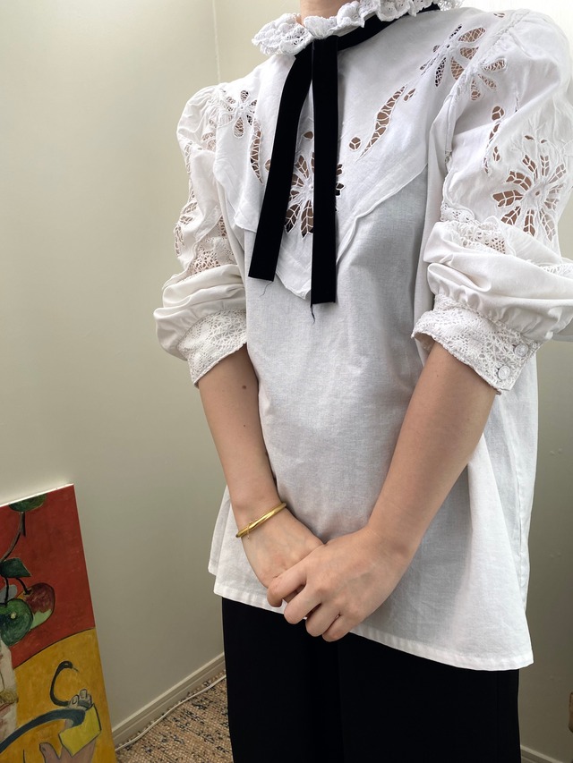 Ruffle Cotton Blouse