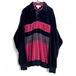 【Alexxus】Vintage Velour Polo Shirt【1990s-】Vintage Panel Design Velour Polo Shirt