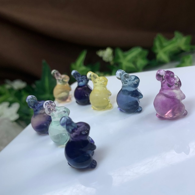 4.フローライトうさぎさん大家族セット