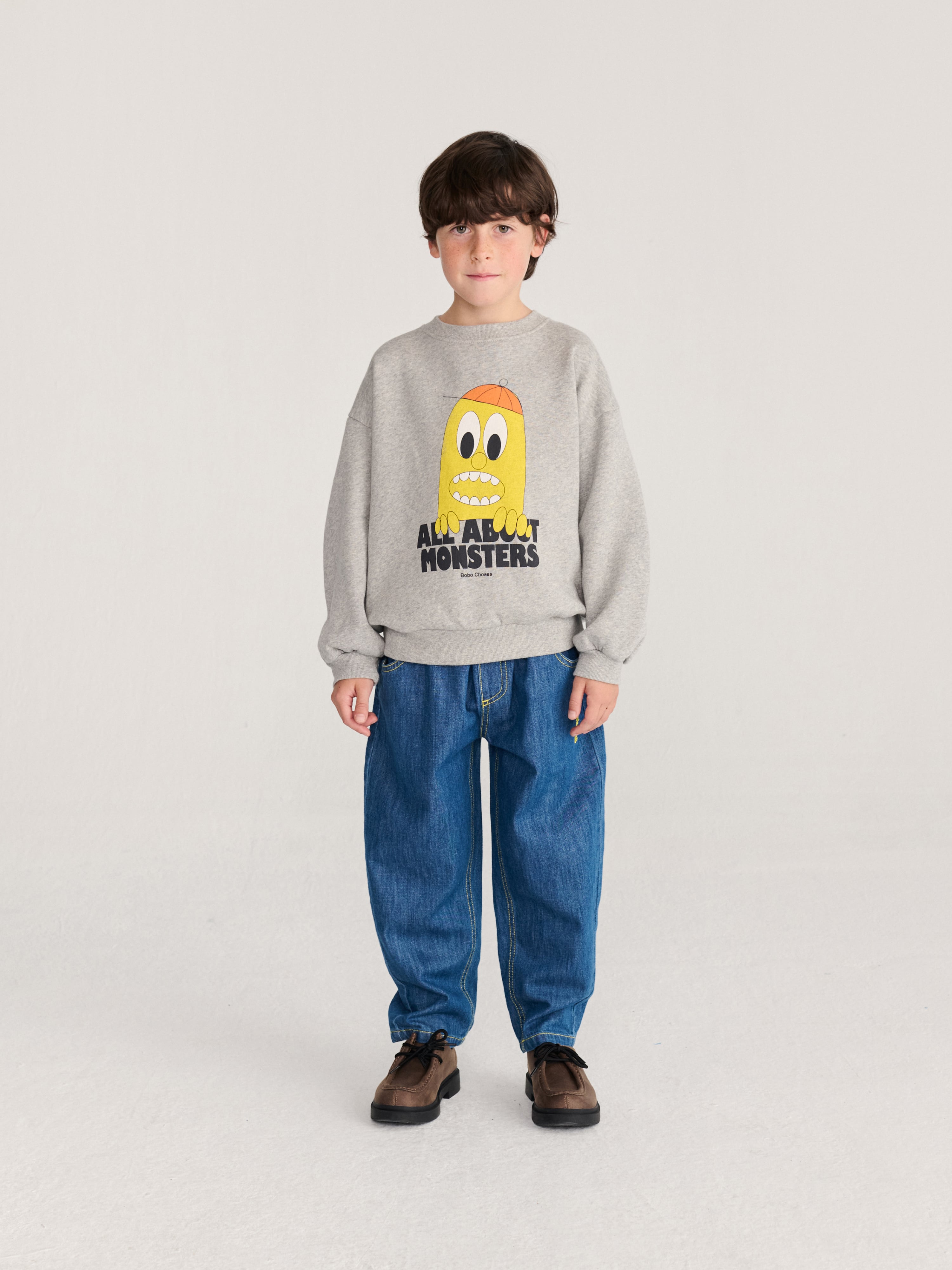 26AW】BOBOCHOSES(ボボショーズ)Bigtooth Lemon sweatshirt(2-3y/4-5y
