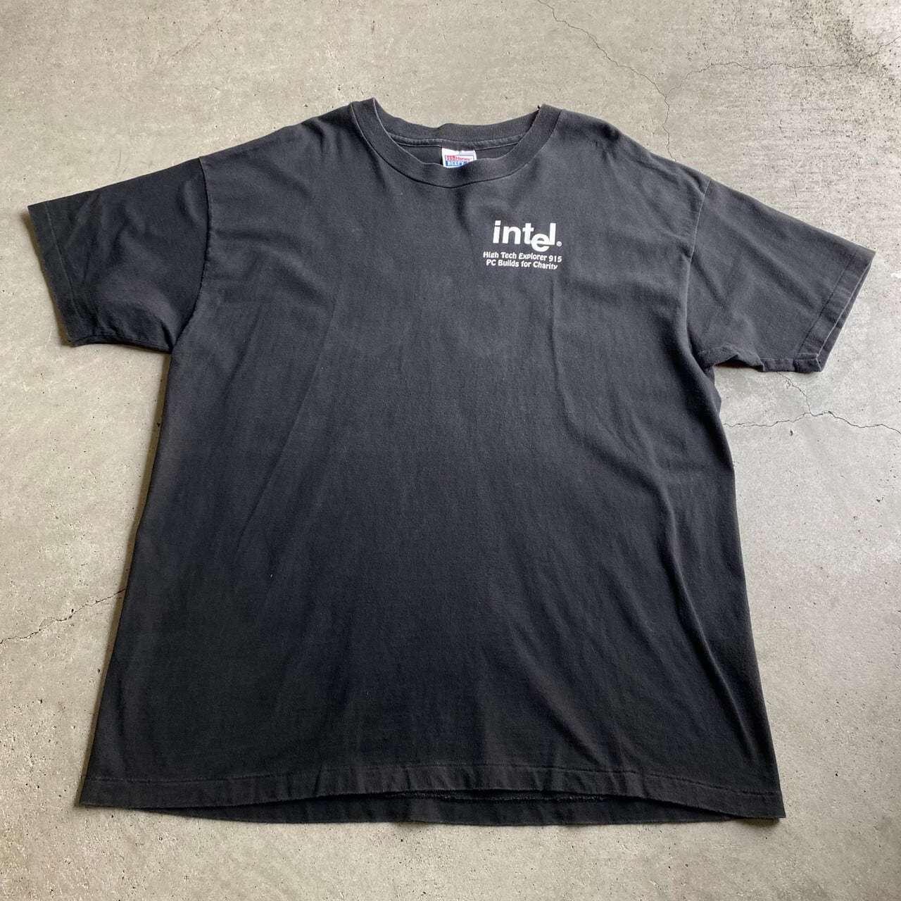 90sビンテージ企業tシャツサイズＸＬブラックIntel