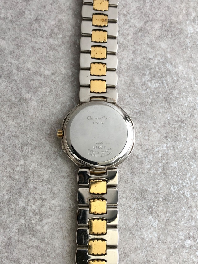 Christian Dior クリスチャン ディオール オクタゴン 腕時計 シルバー×ゴールド ステンレススチール vintage ヴィンテージ オールド spuf3j