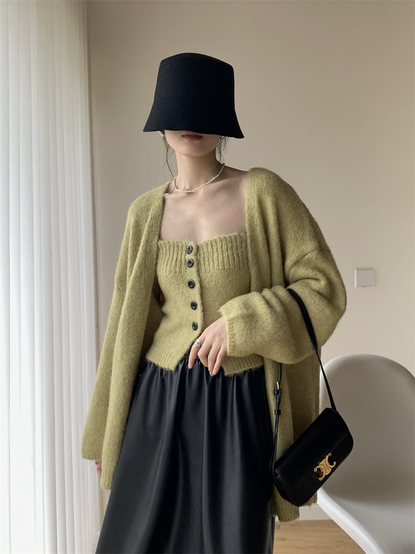 【たか　様】専用セット set】ニットベアトップ×カーディガンセット M26758 | nanastyle