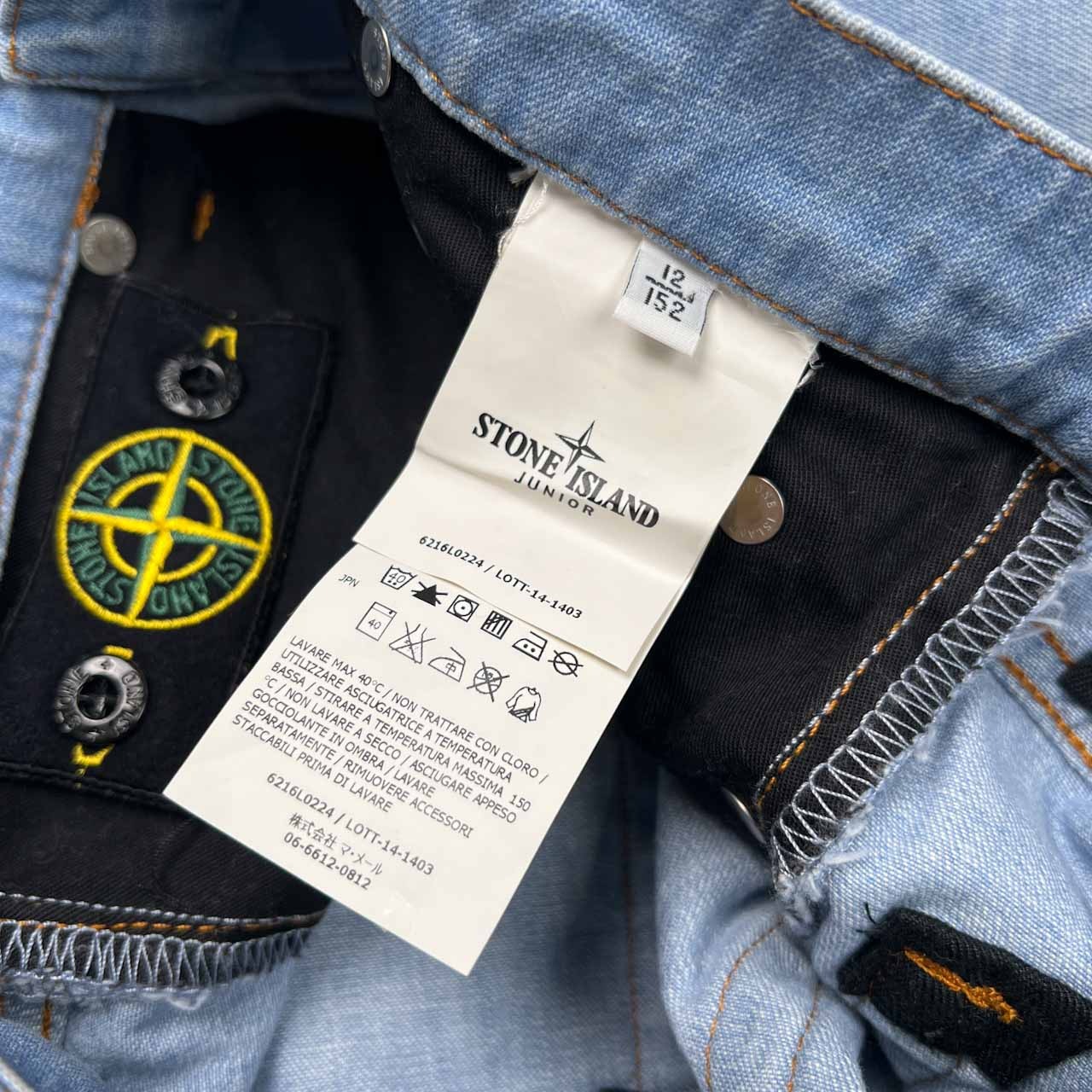 STONE ISLAND JUNIOR ストーンアイランド ジュニア ロゴ付き デニム ショーツ ショートパンツ ハーフパンツ 12/152