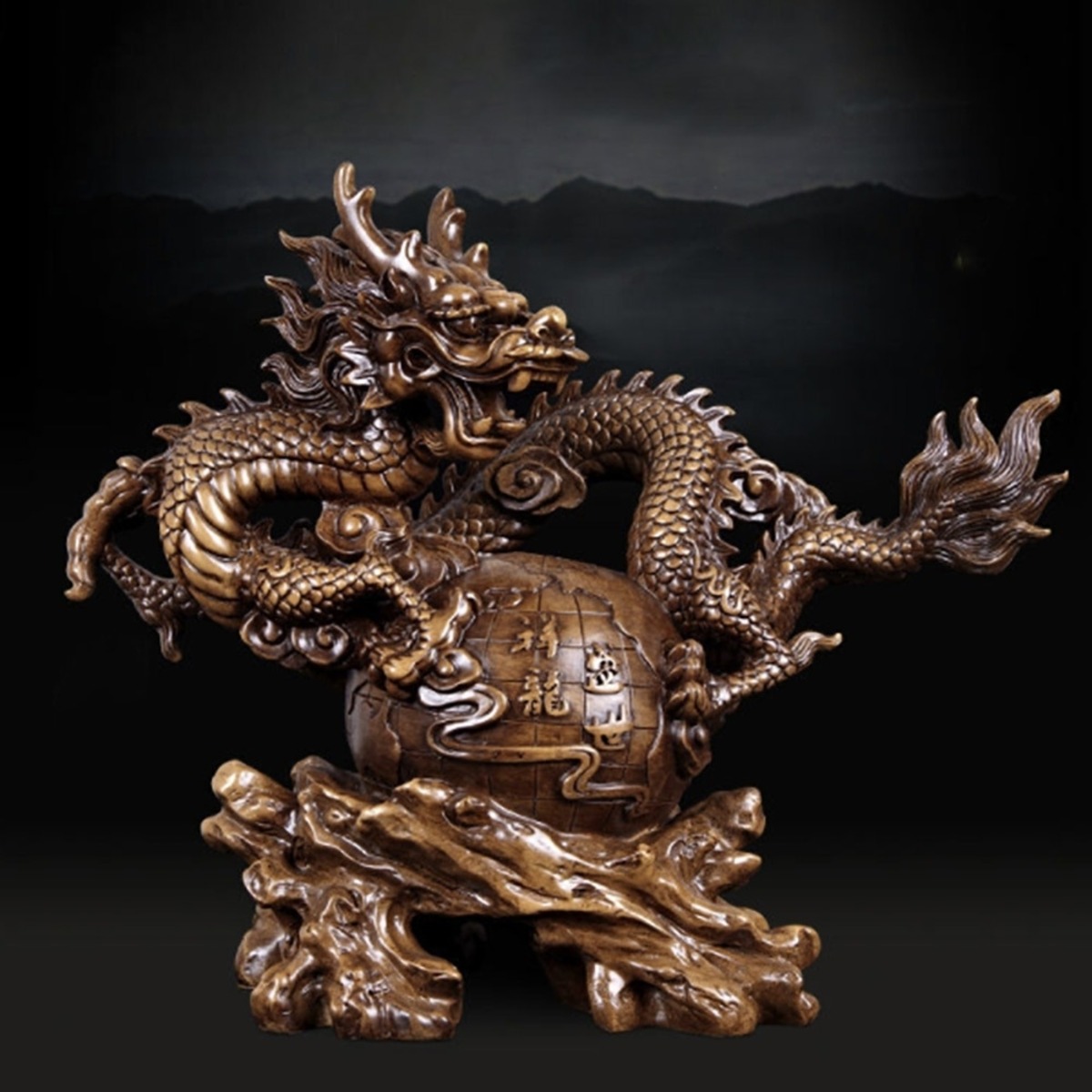 風水 特大 龍 ドラゴン 置物 竜 玄関 龍の飾り | NAGISA / インテリア 