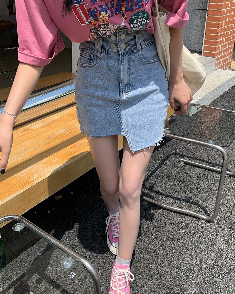 ブラックハイウェストウェストスリム スカート ブラックストロベリース94134697879