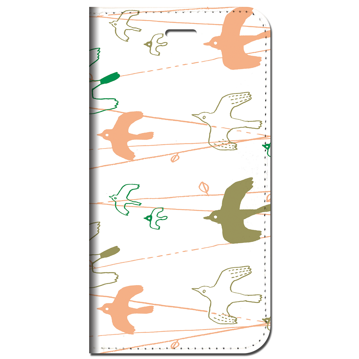 iPhone対応 スマホ 手帳型ケース 鳥さん達 キュート イラスト 【iPhone16 / iPhone16e / iPhoneSE 他 iPhone各機種対応】 st56