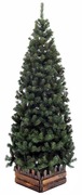 クリスマスツリー210cmスリム濃緑　1個【品質保証高級ツリー木枠付】