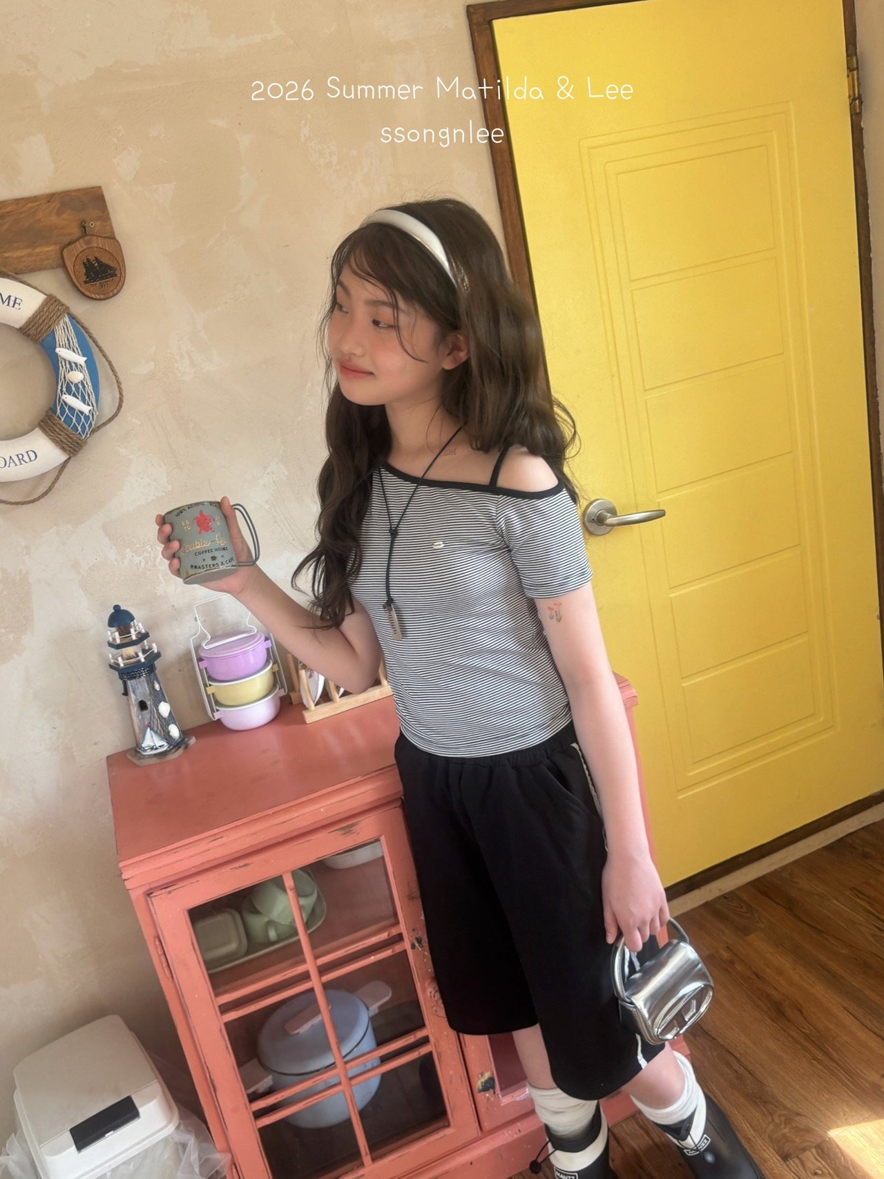 [Matilda&Lee] Asymmetrical striped top (15/17/19) / [마틸다앤리] 언발스트라이프탑 (15/17/19)
