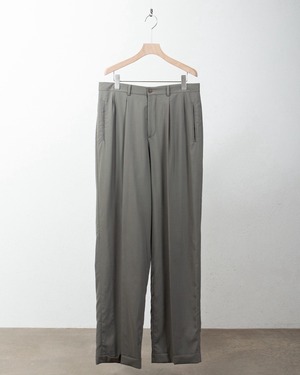 "MANI" baggy silhouette wool tuck slacks / Made In ITALY / COLOR:LIGHT GRAY