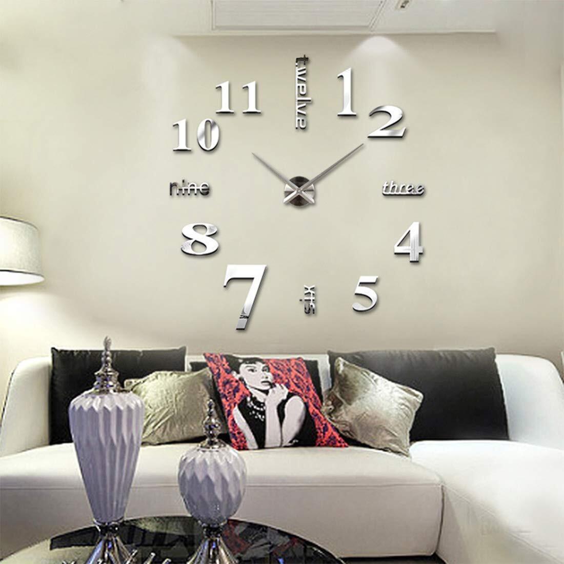 送料無料 壁時計 ウォールステッカー 静音 Diy 2色 Ypshop