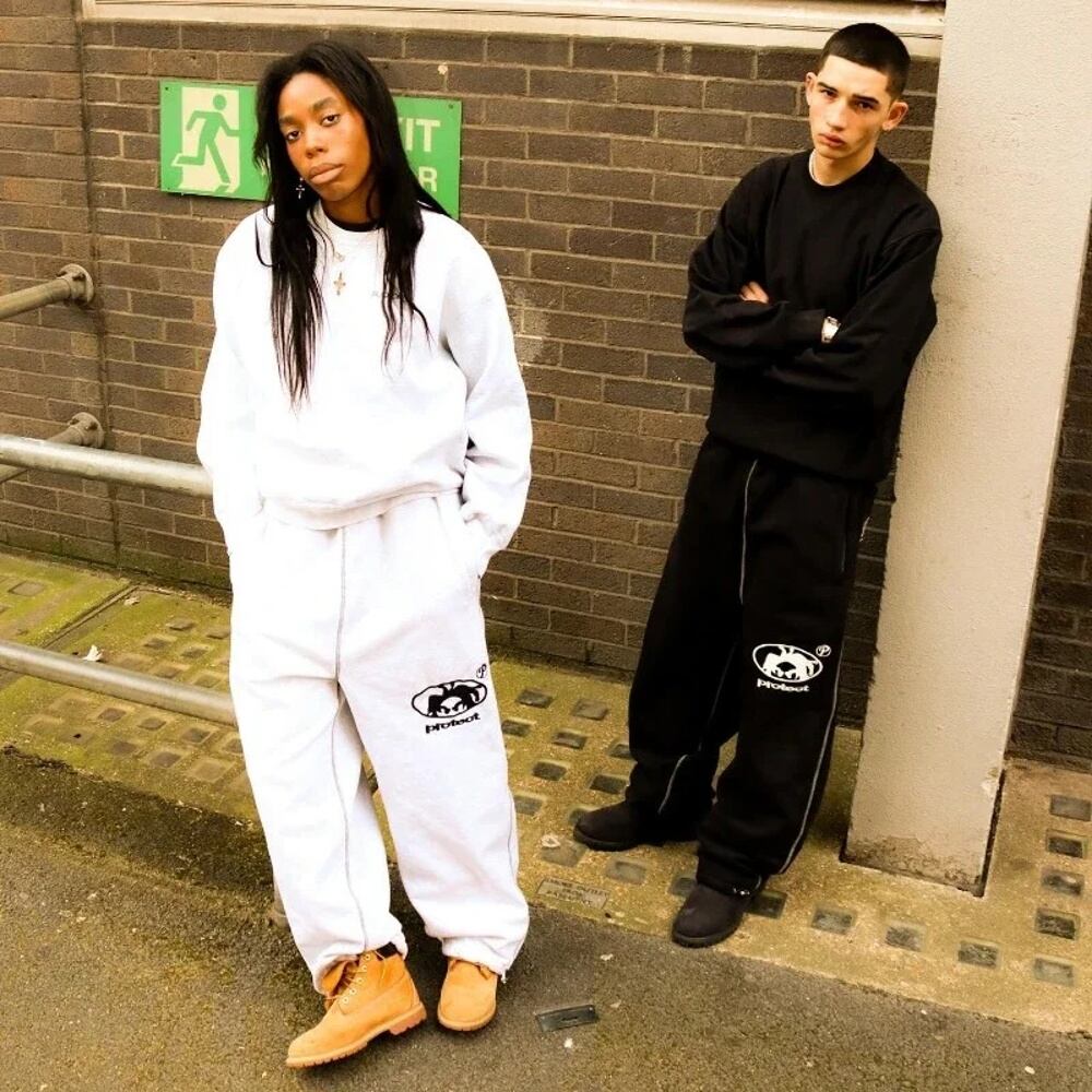 Y2k-男性と女性のためのストリートウェアのスウェットパンツ