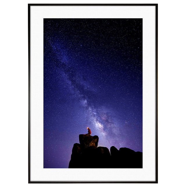 星空写真 ポルトガル ピコ・ド・アリエイロから見る星 インテリアアートポスター額装 AS3850