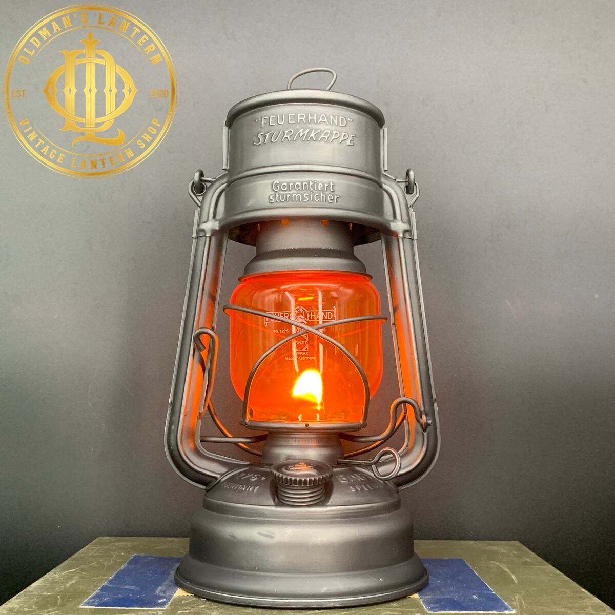 【耐油 防錆】FEUERHAND 276 StK ヴィンテージ 純正グラス アンバー塗装