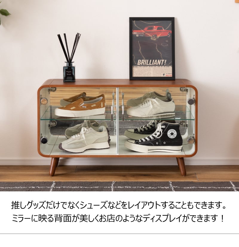 コレクションシェルフ ラック 棚 収納 ミラー 鏡 フィギュアケース