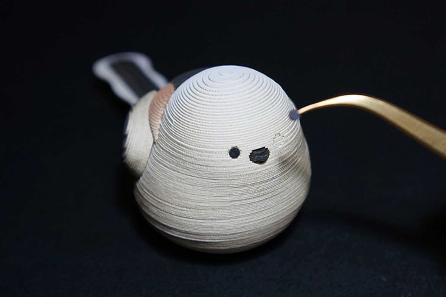 やまつみ北海道アニマル　シマエナガ / 紙小物 / やまつみ工房