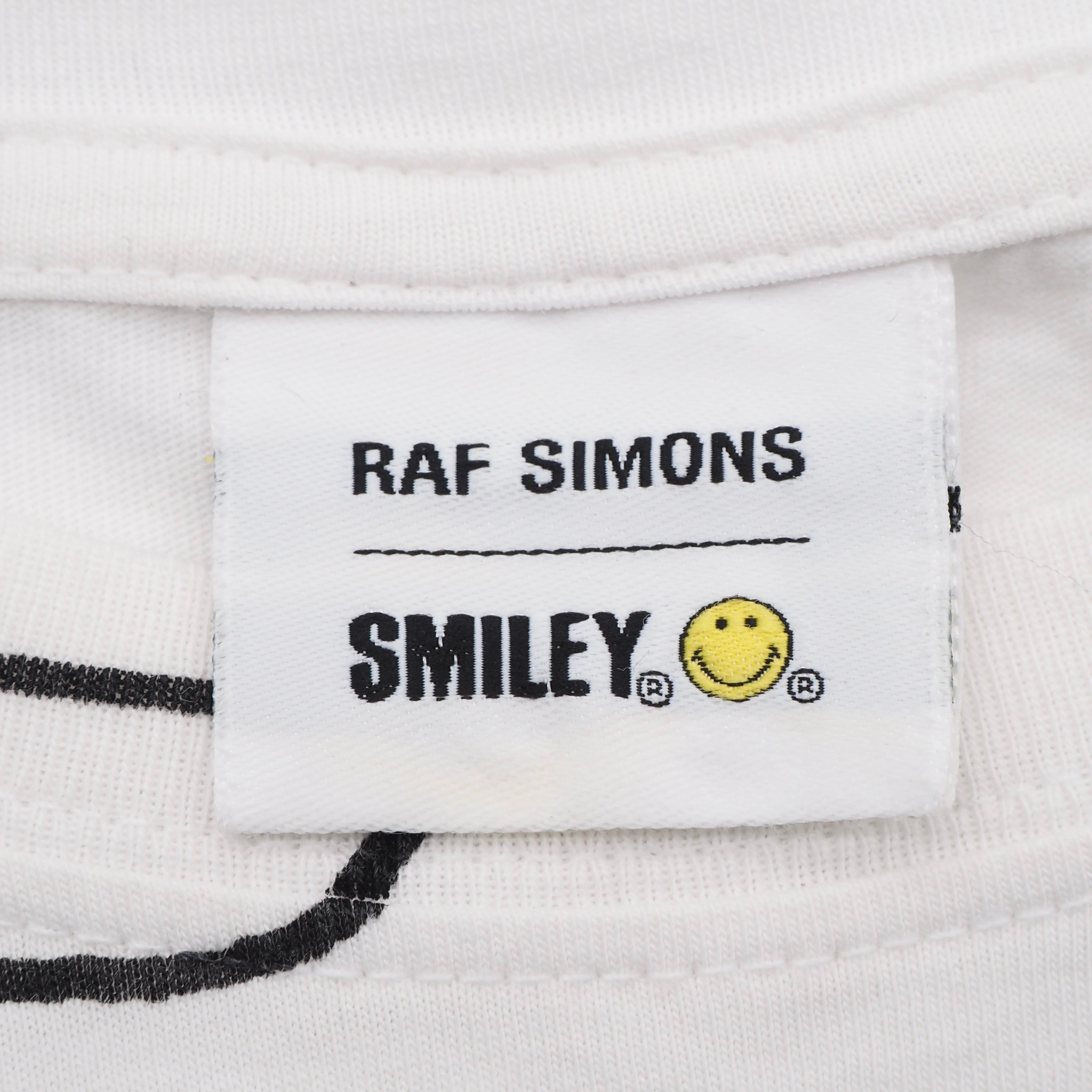 RAF SIMONS Tシャツ スマイリー コットン ホワイト ラフシモンズ