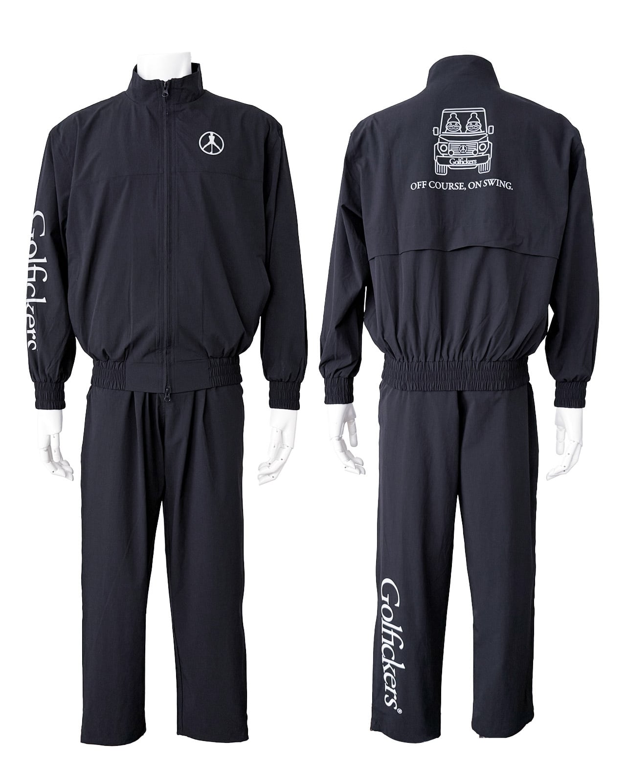 HOLE 596] Stretch Jacket -Black- | Golfickers