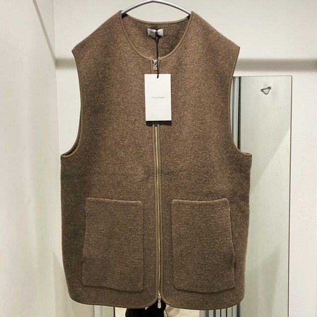 walenode ウェルノード 24AW Innocent YAK ZIP vest MOCHA ジップ 