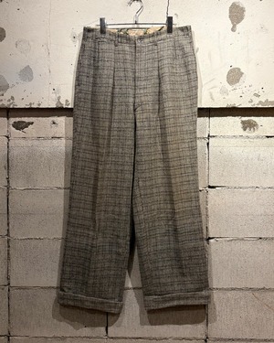 【Caka otto】50's〜60's Vintage Wool Tweed Slacks with Suspenders