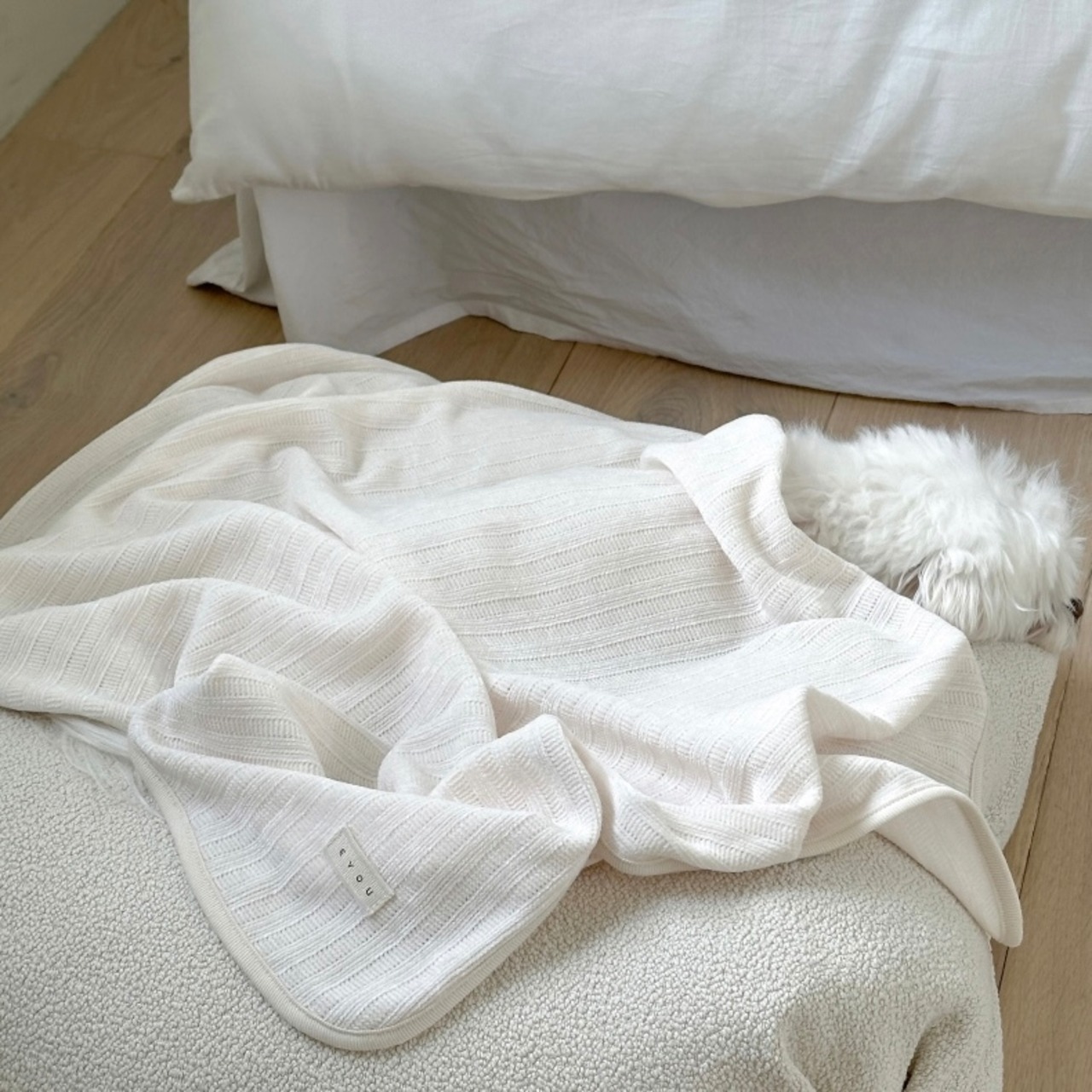 【即納】EYOU ベルベティ ブランケット｜ホワイト - 2