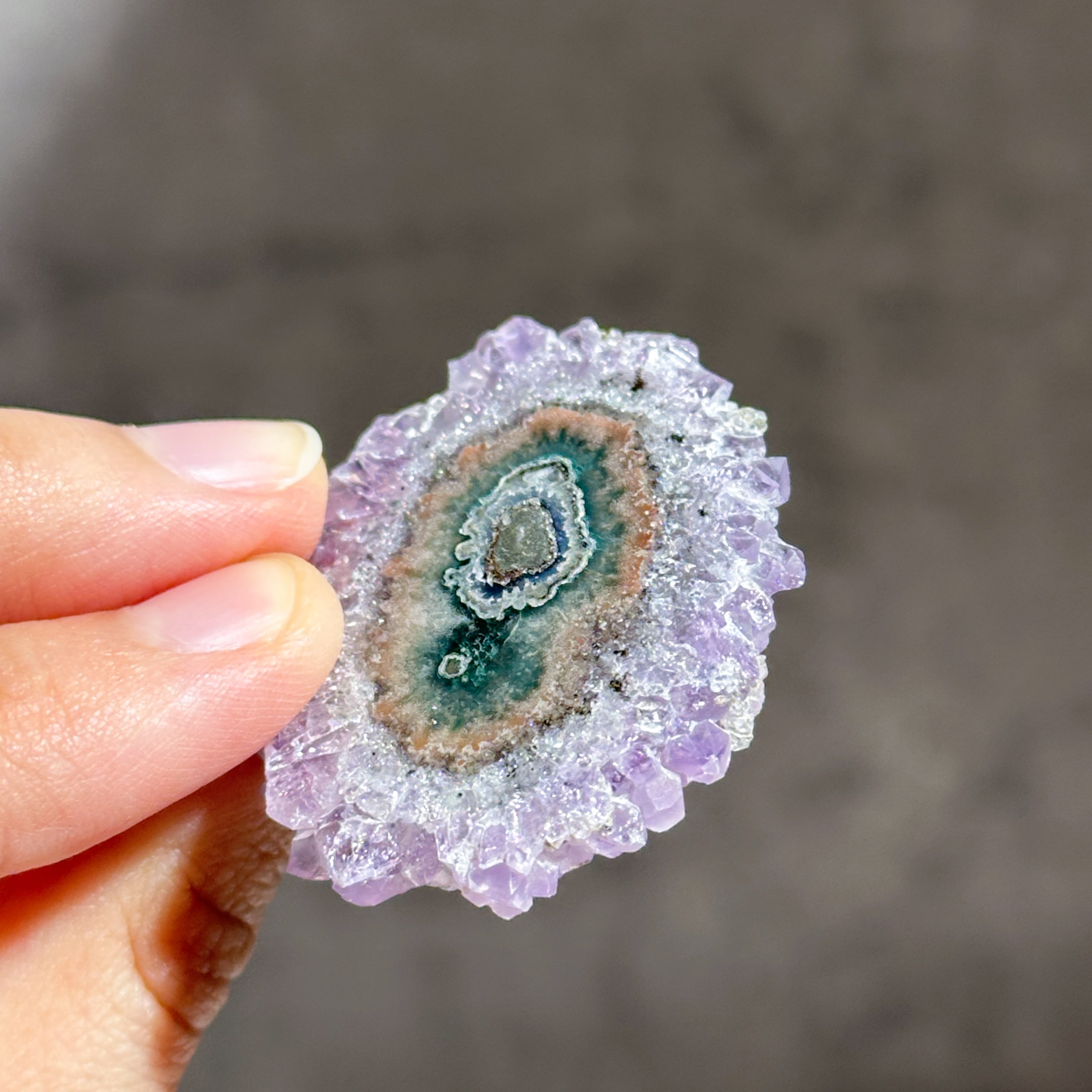 フラワーアメジスト スライス71◇ Flower Amethyst ◇天然石・鉱物