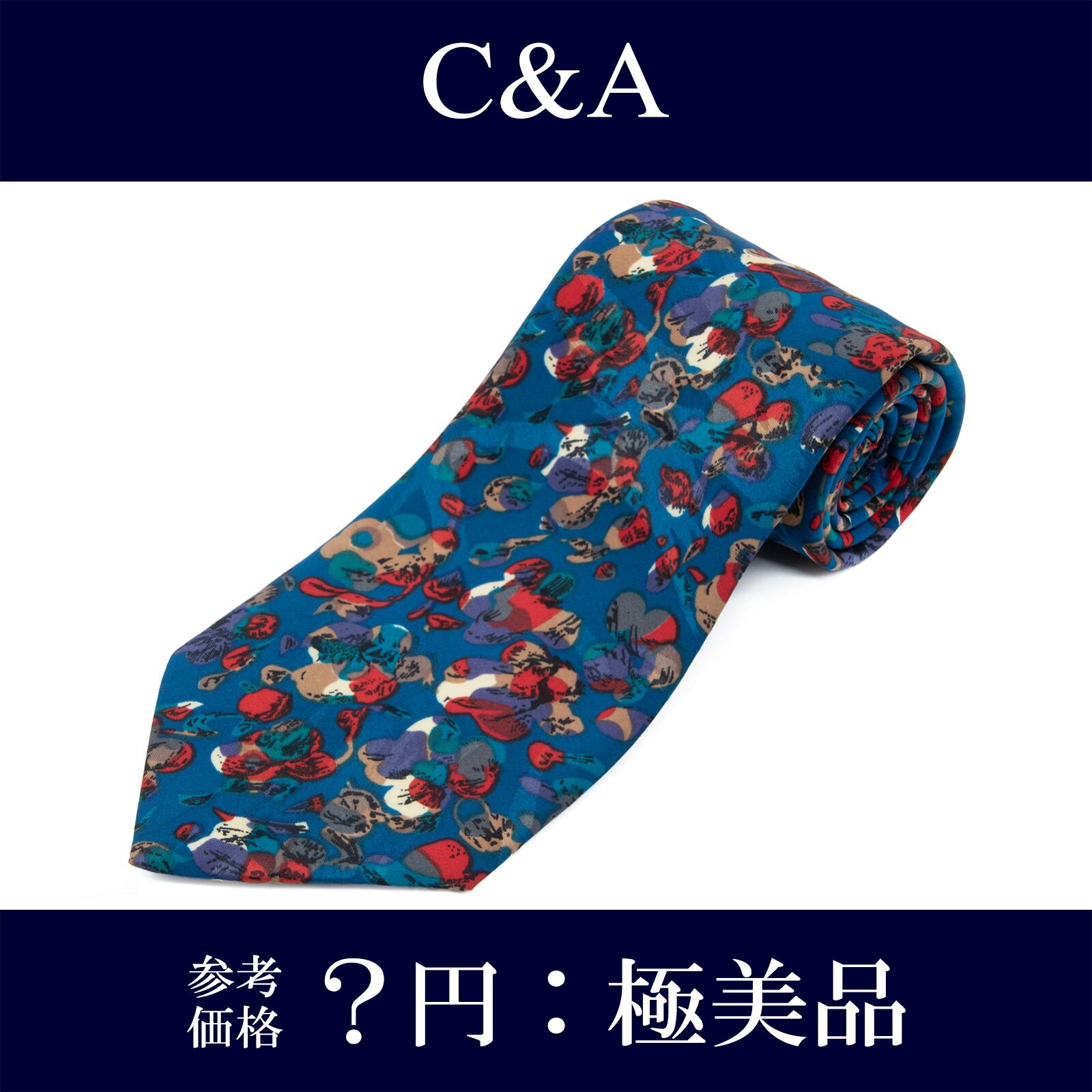 送料無料 C&A ネクタイ 青 ブルー 赤 レッド 紫 パープル ベージュ 白 ホワイト ビジネス カジュアル ブランド 珍しい おしゃれ 綺麗 P155