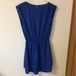 H＆M エイチアンドエム 青ブルー シンプル 美ライン フレア ノースリーブ ワンピース
