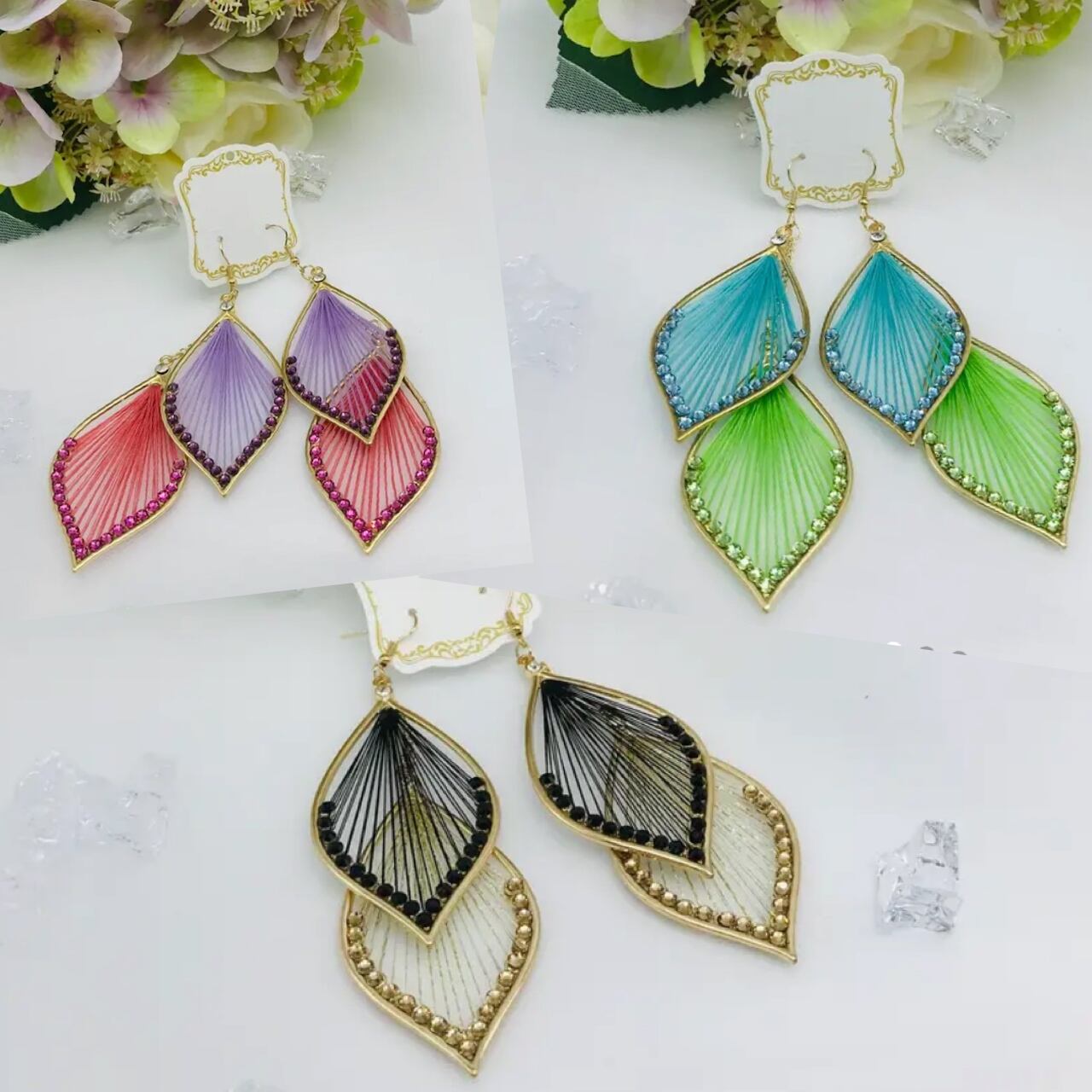 イヤリングクリップ式】オリエンタルピアスのクリップver.※両面