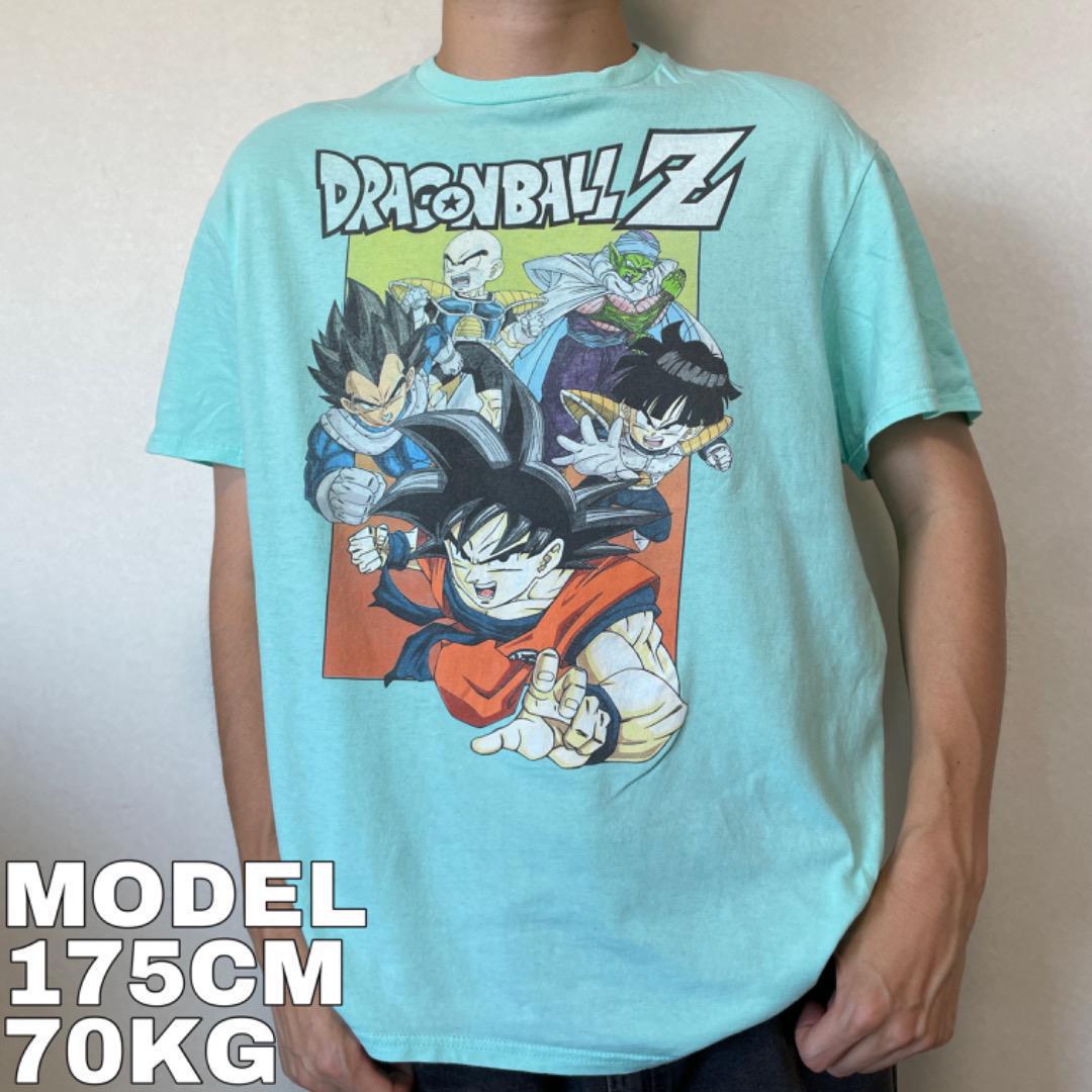 ドラゴンボールZ プリントTシャツ アニメT マンガ 青 緑 XL 10383 | fuufu